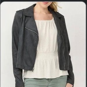 LC faux suede moto jacket